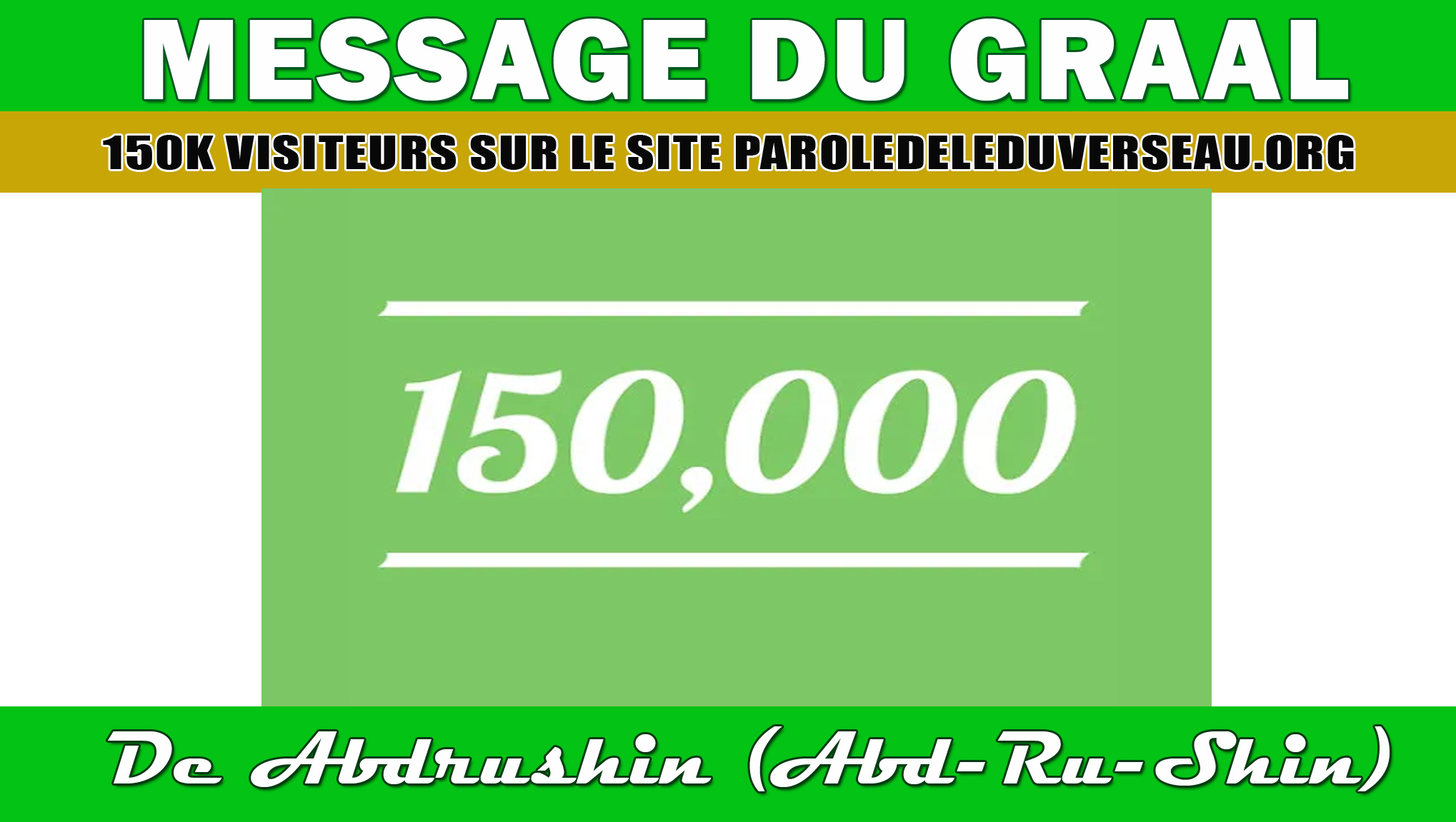 GRAND MERCI A NOS 150 000 VISITEURS   