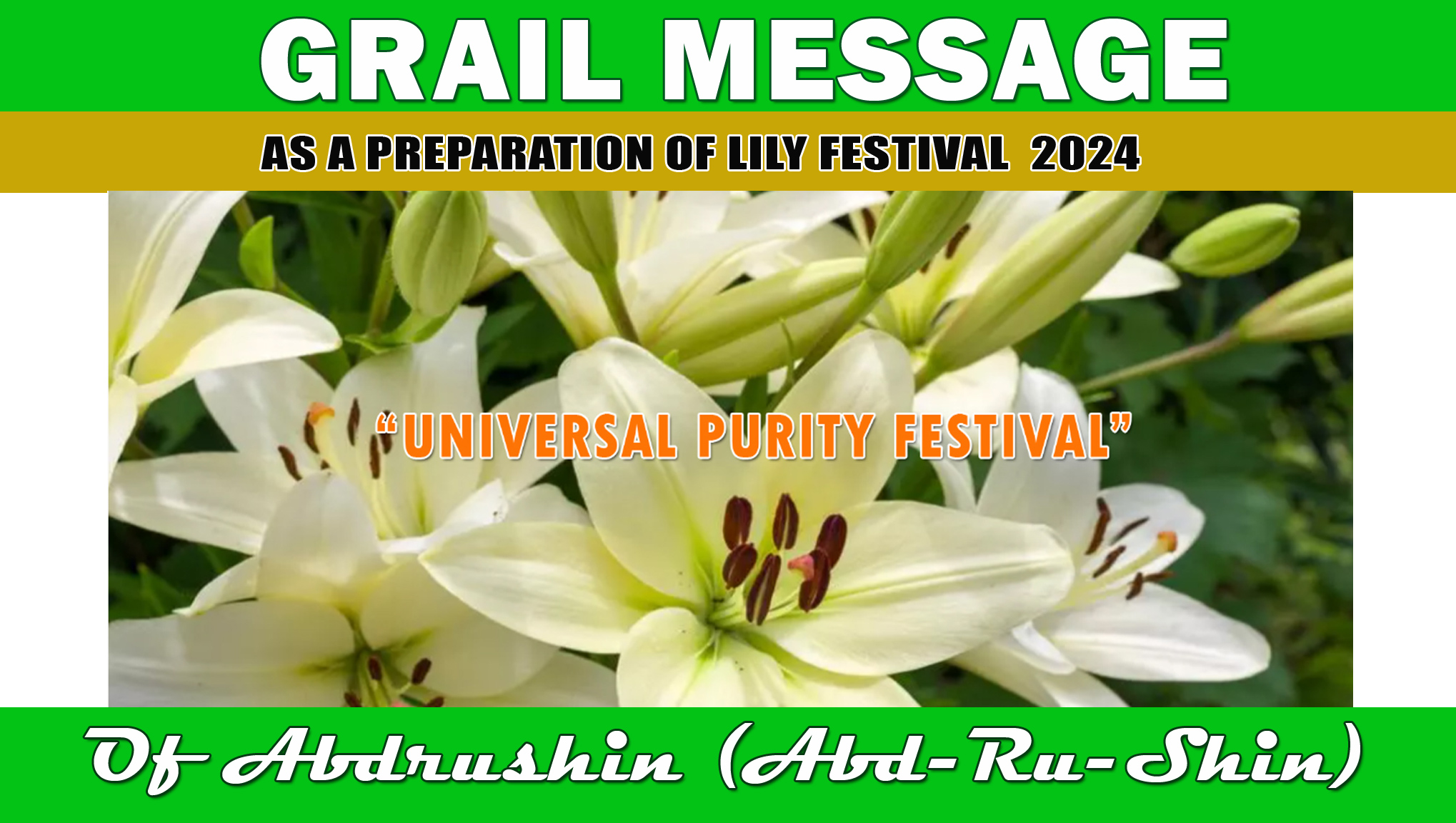 AS A PREPARATION OF LILY FESTIVAL CELEBRATION 2024
