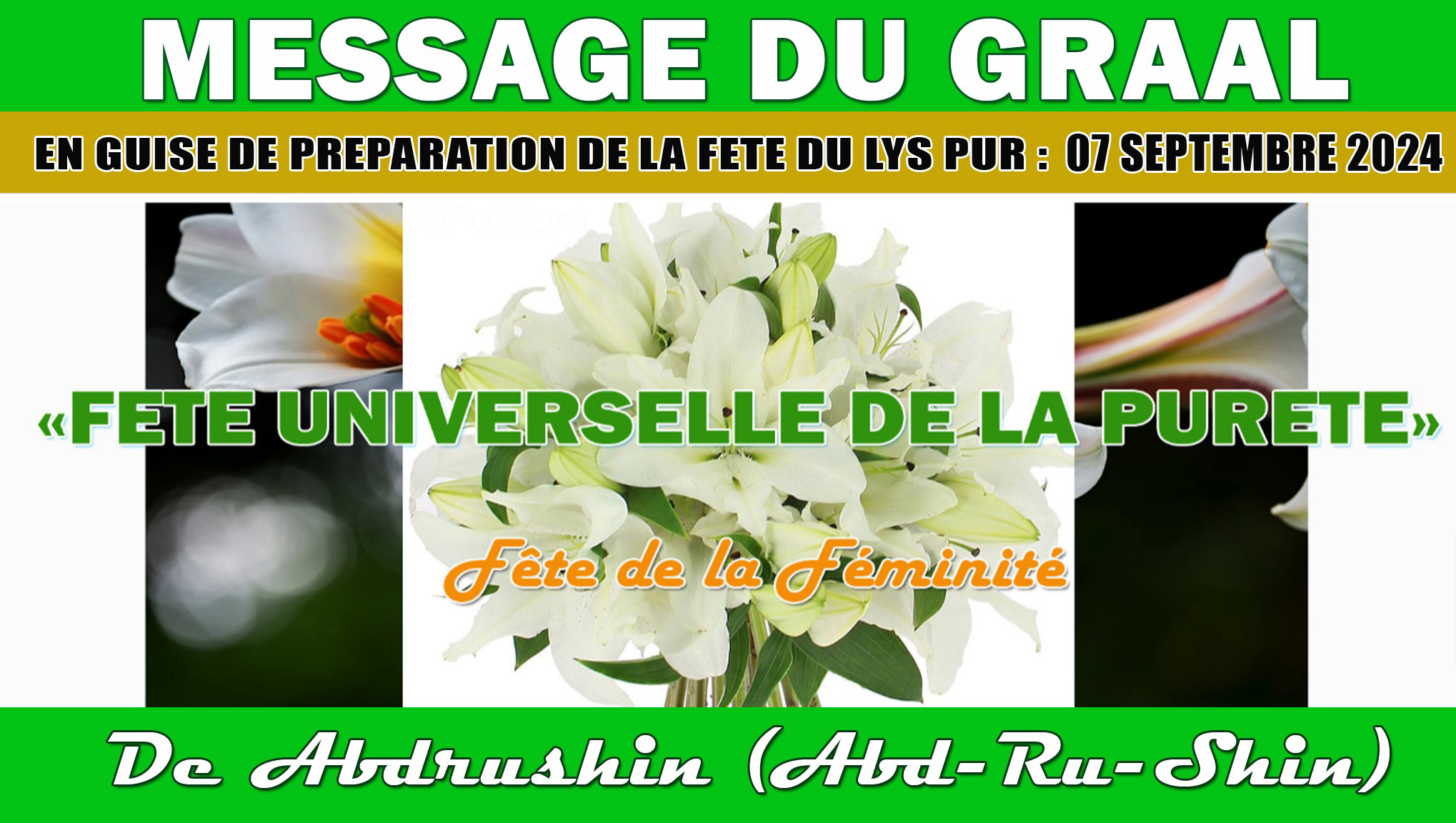 EN GUISE DE PREPARATION DE LA FETE DU LYS PUR 2024