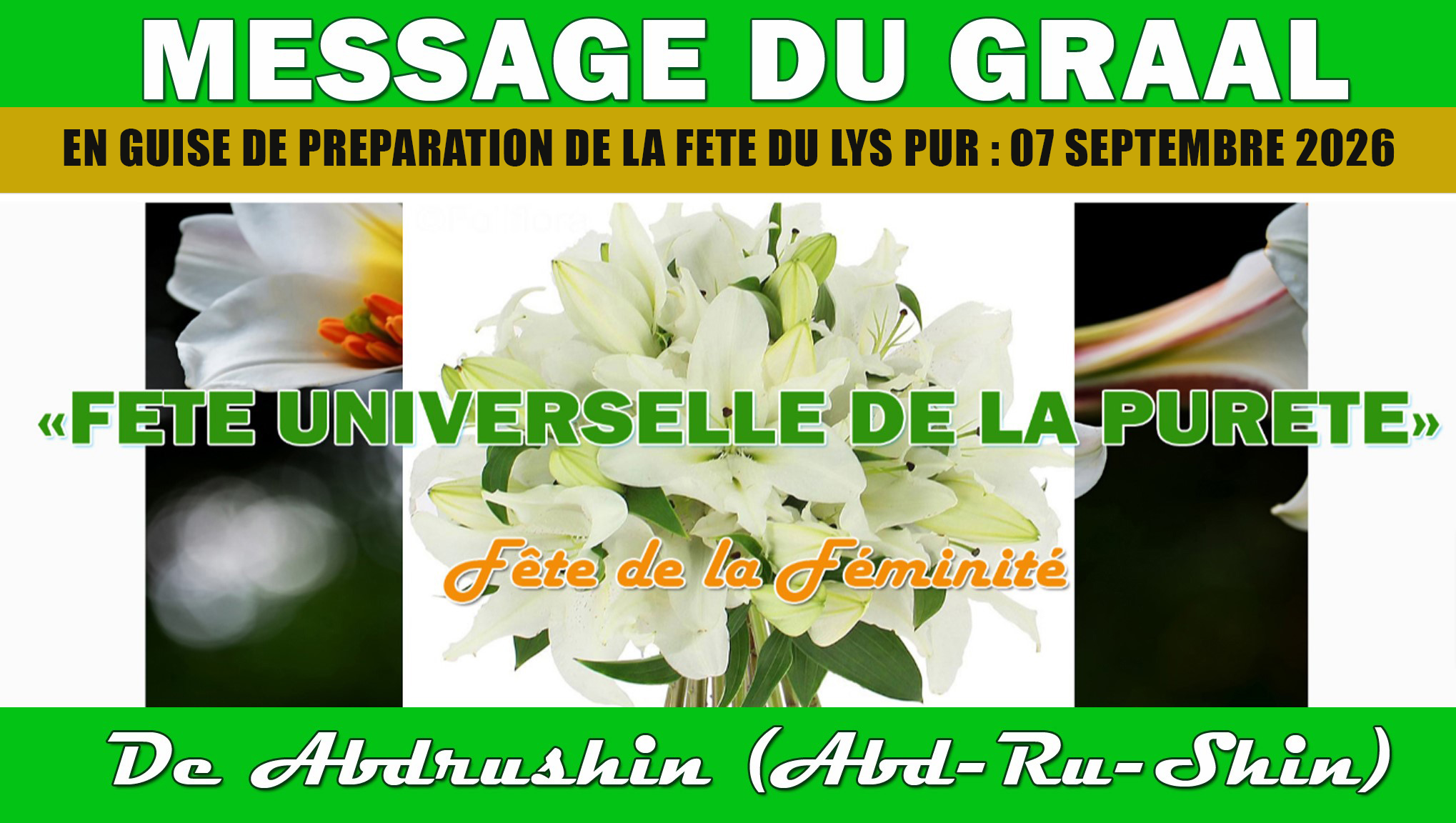 EN GUISE DE PREPARATION DE LA FETE DU LYS PUR 2026